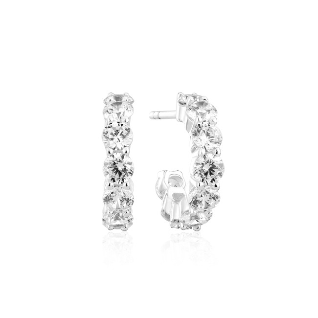 Sif Jakobs Belluno Creolo Parvus Hoop Earrings - SJ-E42114-CZ-SS