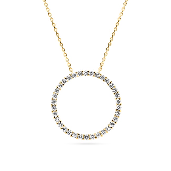 Sif Jakobs Biella Grande Necklace - SJ-P3125-CZ-YG45-60