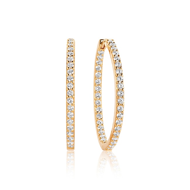 Sif Jakobs Bovalino Hoop Earrings - SJ-E1790-CZ(YG)