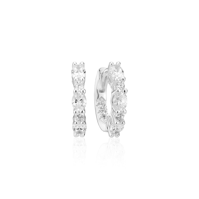 Sif Jakobs Ellera Ovale Medio Hoop Earrings - SJ-E2412-CZ