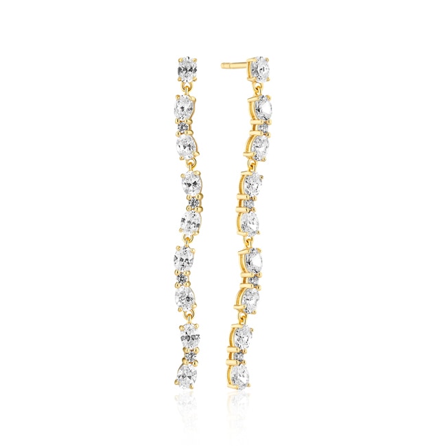 Sif Jakobs Ellera Ovale Tredici Drop Earrings - SJ-E2419-CZ-YG