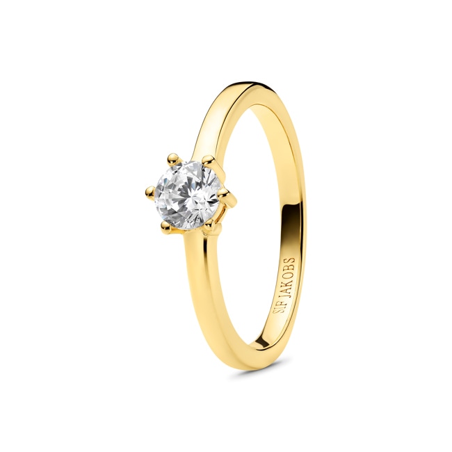 Sif Jakobs Ellera Uno Pianura Grande Bague Solitaire - SJ-R42283-CZ-YG