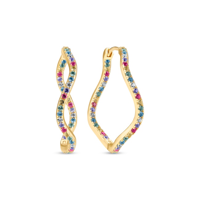 Sif Jakobs Ellera Waves X-Grande Hoop Earrings - SJ-E3879-XCZ-YG