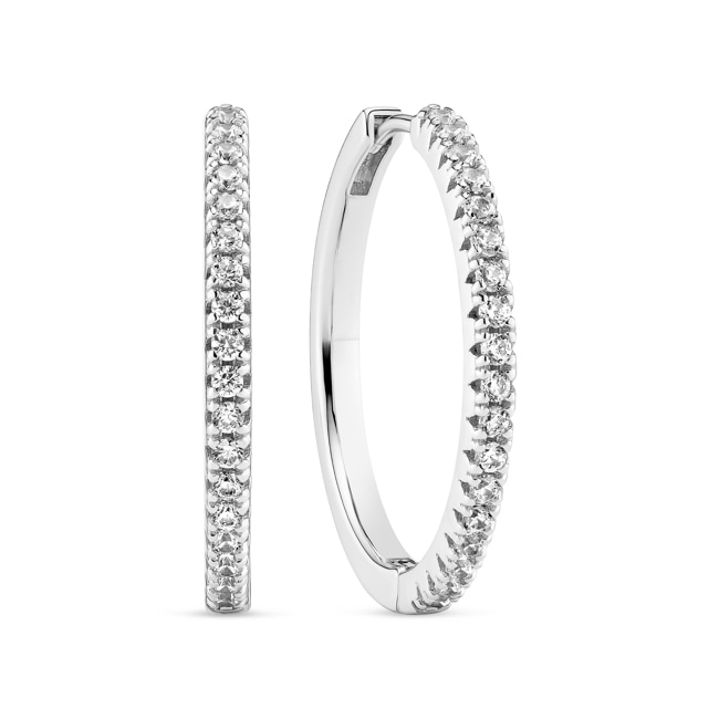 Sif Jakobs Ellera X-Grande Hoop Earrings - SJ-E22030-CZ-SS