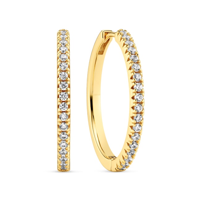Sif Jakobs Ellera X-Grande Hoop Earrings - SJ-E22030-CZ-SG