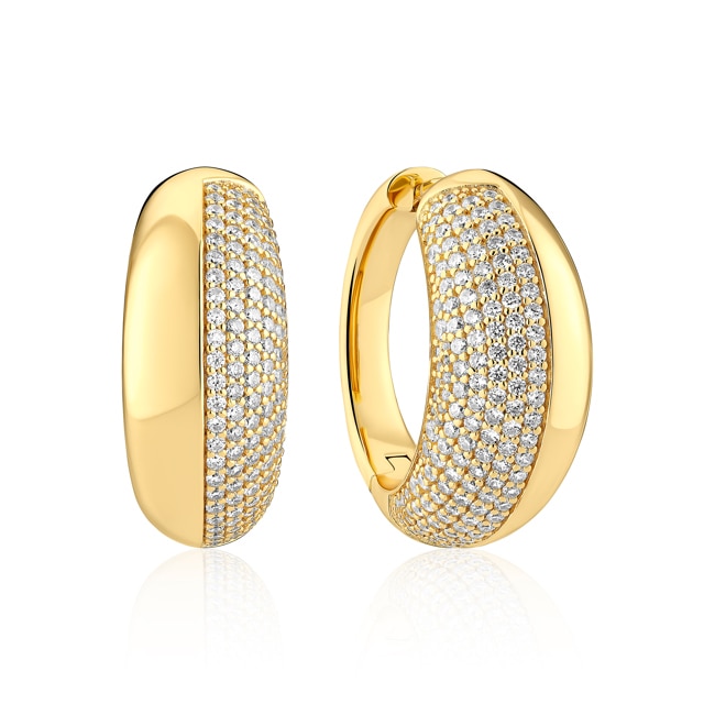 Sif Jakobs Fasano Grande Hoop Earrings - SJ-E2488-CZ-YG
