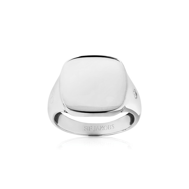 Sif Jakobs Follina Pianura Quadrato Piccolo Chevalière - SJ-R1071-CZ