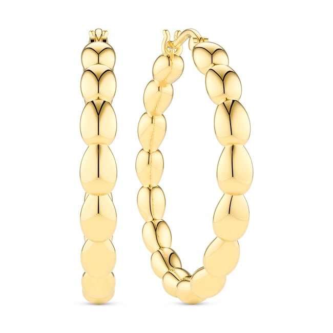 Sif Jakobs Goccia Cerchi Pianura Grande Créoles - SJ-E2595-YG