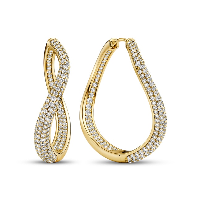 Sif Jakobs Infinito Grande Hoop Earrings - SJ-E2871-CZ-YG