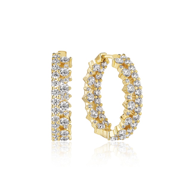 Sif Jakobs Livigno Creolo Grande Hoop Earrings - SJ-E2364-CZ-YG
