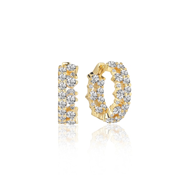 Sif Jakobs Livigno Creolo Piccolo Hoop Earrings - SJ-E2363-CZ-YG