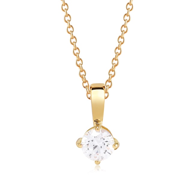 Sif Jakobs Princess Round Collier - SJ-P6MMRD-CZ(YG)/45