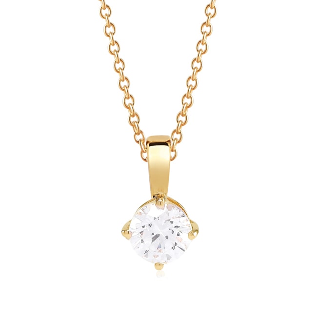 Sif Jakobs Princess Round Collier - SJ-P8MMRD-CZ(YG)/45