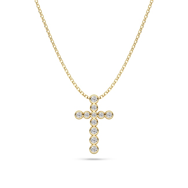 Sif Jakobs Sardinien Croce Necklace - SJ-N2667-CZ-YG