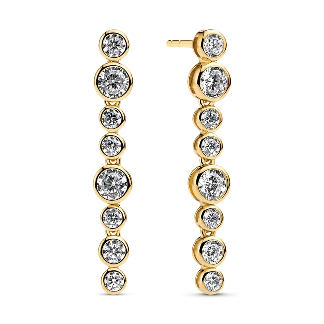 Sif Jakobs Sardinien Lungo Piccolo Boucles d'oreilles pendantes - SJ-E2770-CZ-YG