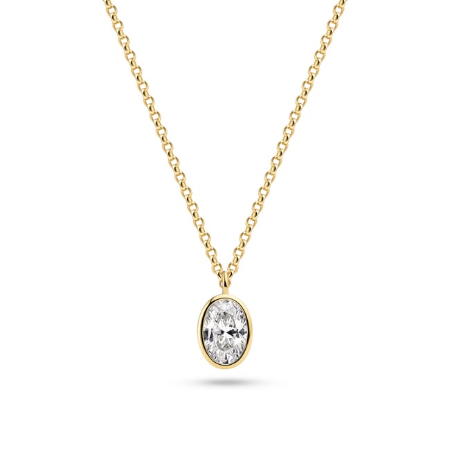 Sif Jakobs Sardinien Ovale Collier - SJ-N2795-CZ-YG