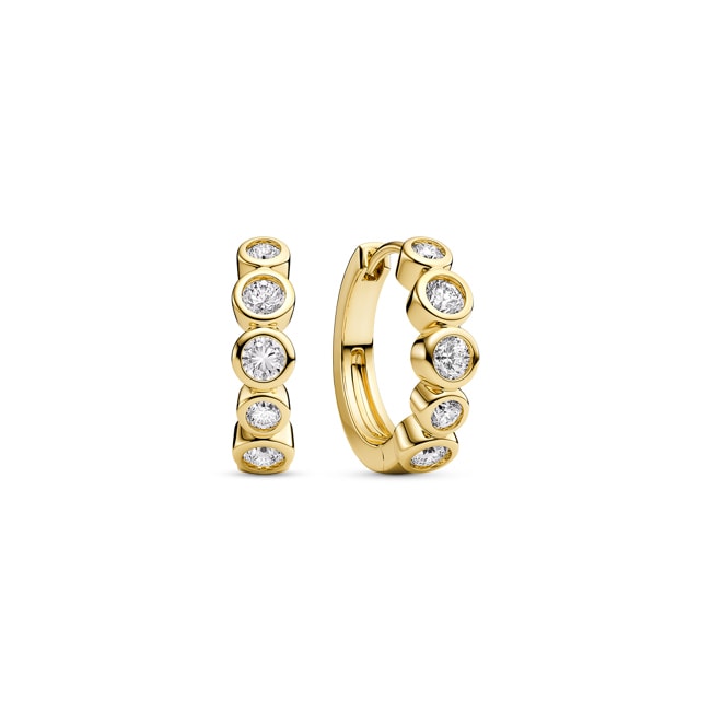 Sif Jakobs Sardinien Creolo Piccolo Hoop Earrings - SJ-E2668-CZ-YG