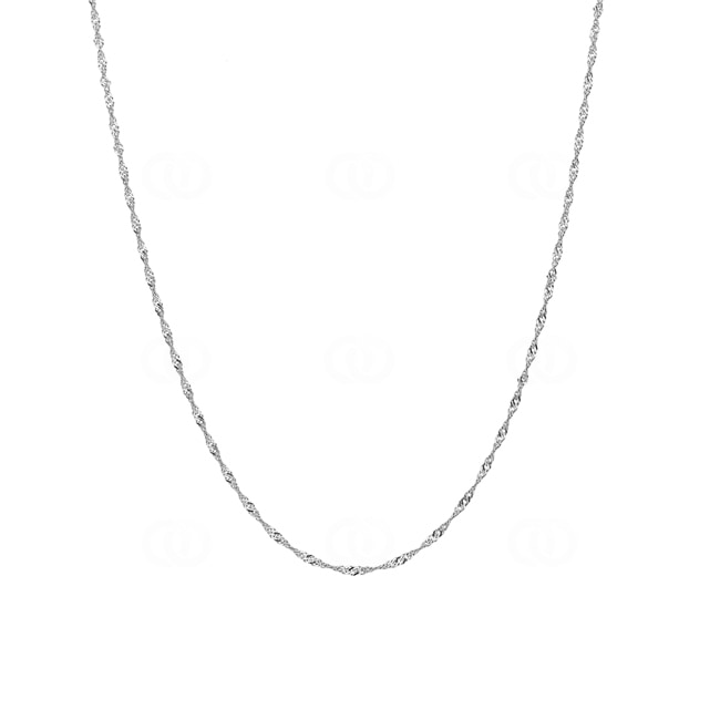 Singapore Chain 750/18 K White Gold 1.5mm - CSI2002