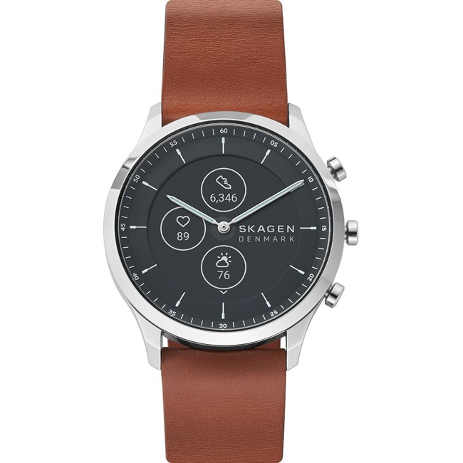 Skagen Jorn 42 Hybrid Smartwatch HR en cuir brun - SKT3000