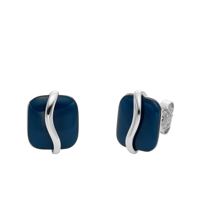Skagen Clous d'oreilles Sofie Sea Glass Organic Shape Bleu - SKJ1810040