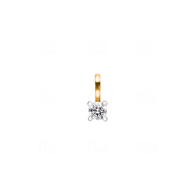 Solitär Anhänger 750/18 K Gelbgold mit Diamant 0.10ct. H/Si - ASO4001