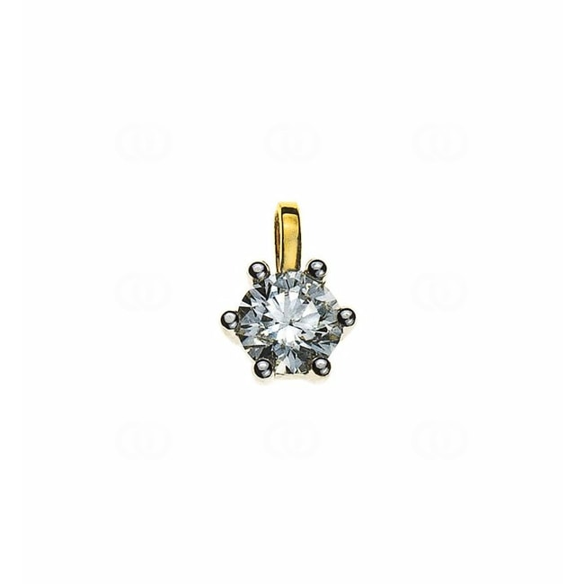 Solitär Anhänger 750/18 K Gelbgold mit Diamant 0.20ct. H/Si - ASO4011