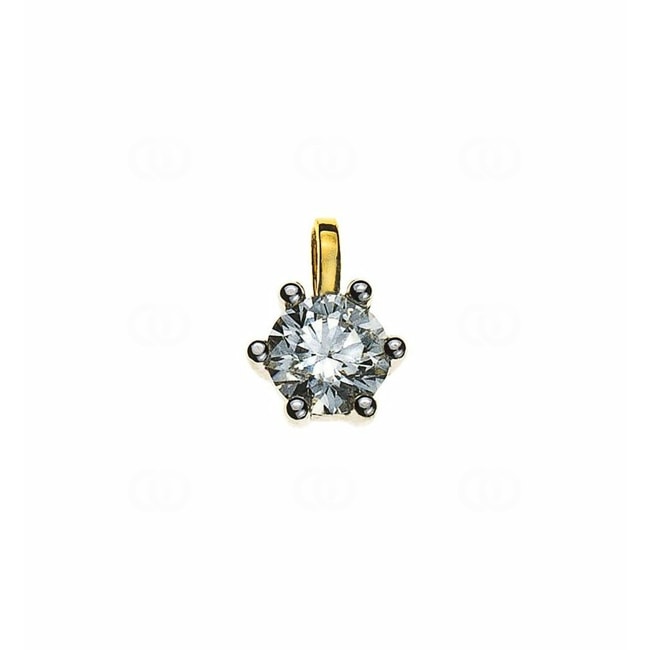 Solitär Anhänger 750/18 K Gelbgold mit Diamant 0.25ct. H/Si - ASO4012
