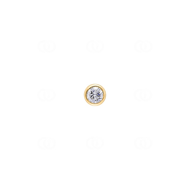 Solitaire Pendant 750/18 K Yellow Gold with Diamond 0.33ct. H/Si - ASO1029