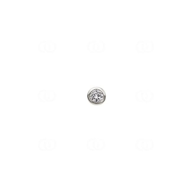Solitaire Pendant 750/18 K White Gold with Diamond 0.10ct. H/Si - ASO2025