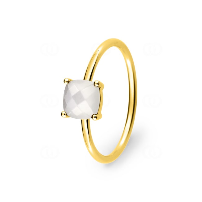 Solitärring 750/18 K Gelbgold mit Mondstein - J10001.M0