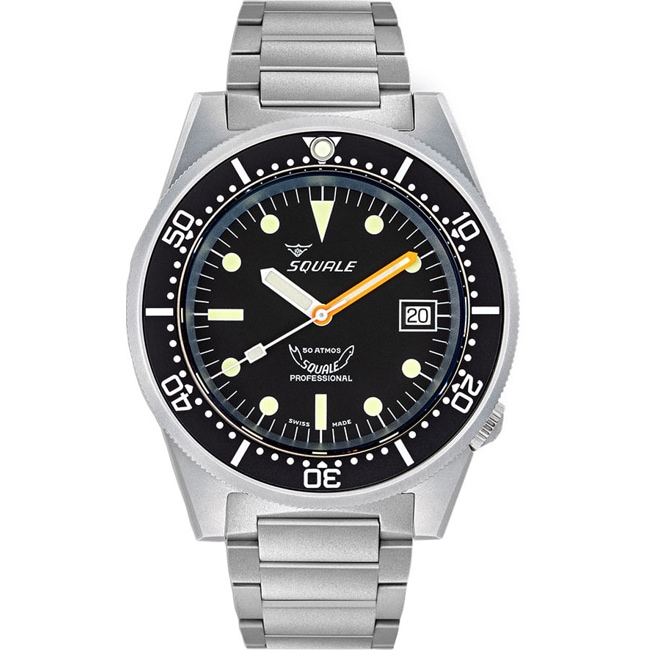 Squale 1521 Black Blasted Bracelet - 1521BKBL.SQ20S