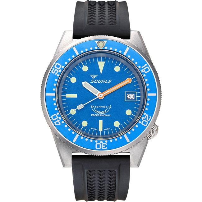 Squale 1521 Blue Blasted Rubber - 1521BLUEBL.VO