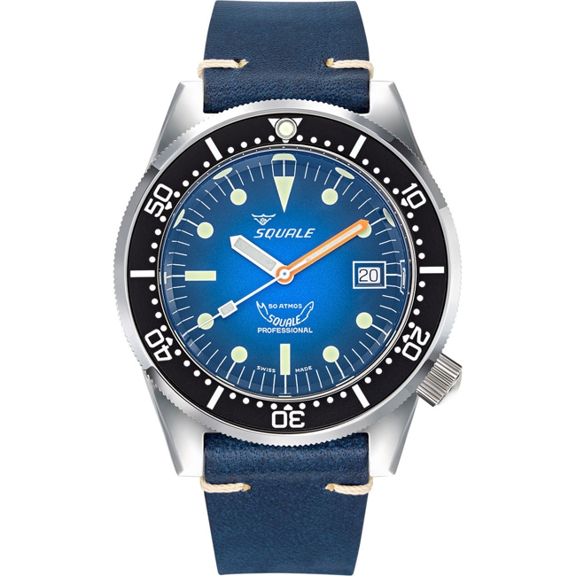 Squale 1521 Blue Ray Leather - 1521PROFD.PB