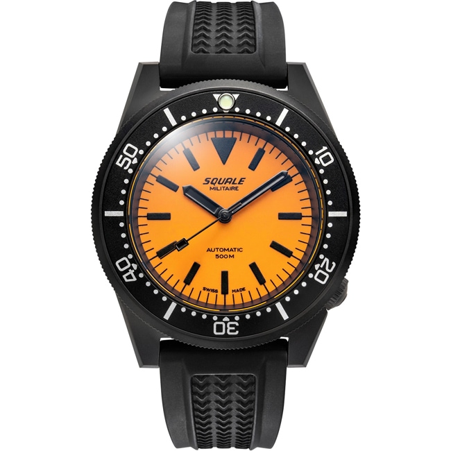Squale 1521 Full Luminous Orange Militaire Rubber - 1521DLCFOR.VO