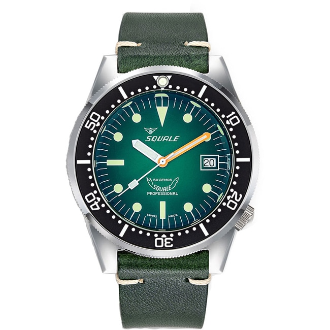 Squale 1521 Green Ray Leather - 1521PROFGR.PVE
