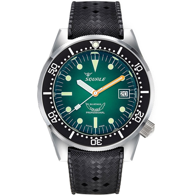 Squale 1521 Green Ray Rubber - 1521PROFGR.HT