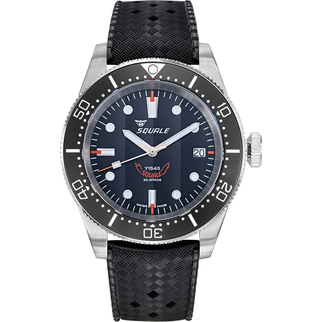 Squale 1545 Black Rubber - 1545BKBKC.HT