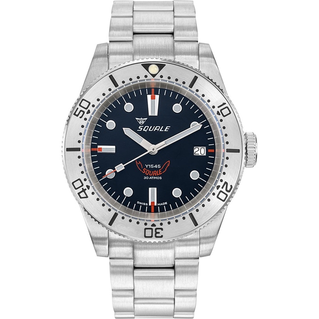 Squale 1545 Steel Black Bracelet - 1545SSBK.AC
