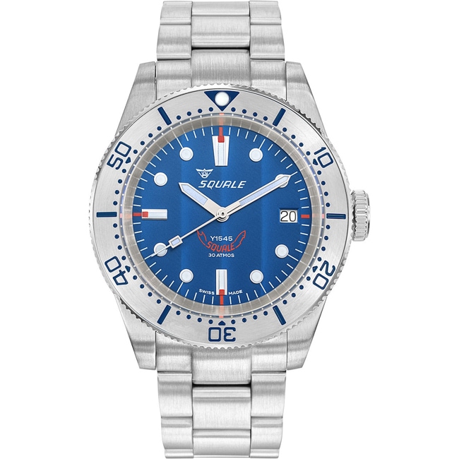 Squale 1545 Steel Blue Bracelet - 1545SSBLC.AC