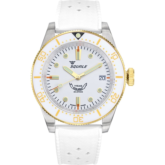 Squale 1545 White Rubber - 1545WTWT.HTW