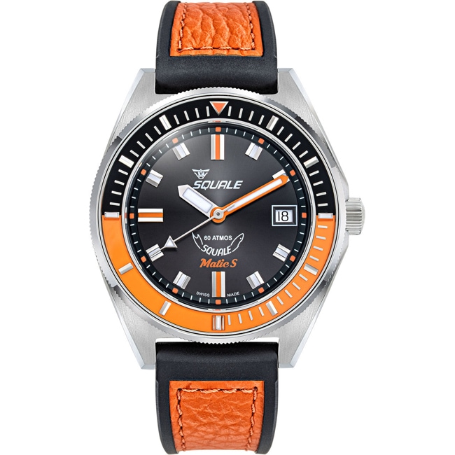 Squale Matic S Orange HydroLeather - MATICBKOBK.RLOR