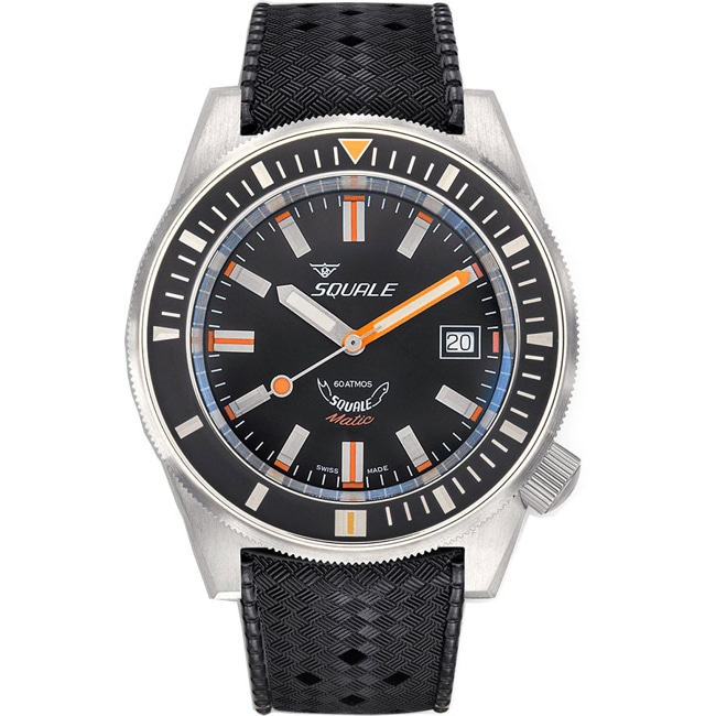 Squale Matic Satin Black Rubber - MATICXSG.HT