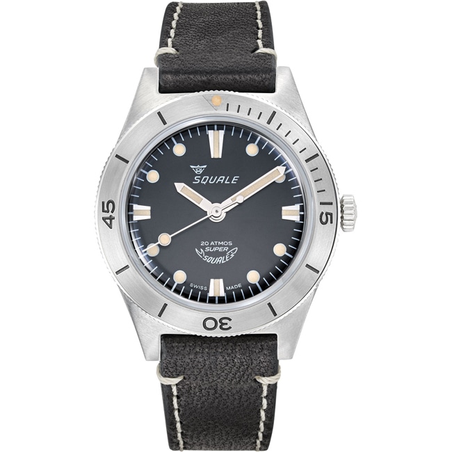 Squale Super-Squale Sunray Black Leather - SUPERSSBK.PN