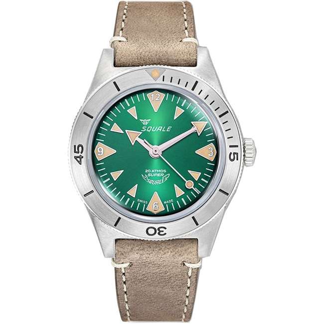 Squale Super-Squale Sunray Green Leather - SUPERSSAGR.PTO
