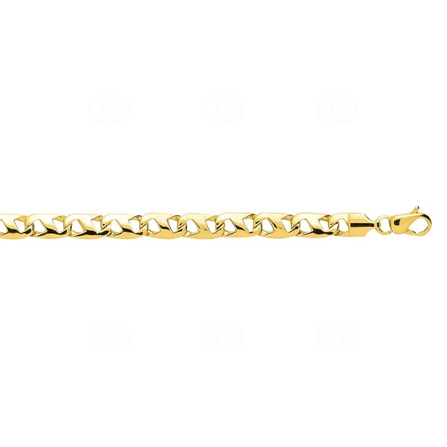 Collier Bâton gourmette or jaune 750/18 ct 6mm - 575.6