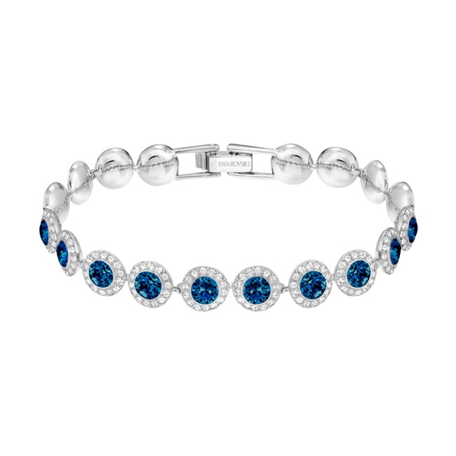 Swarovski Angelic bracelet, blue, rhodium plated - 5480484