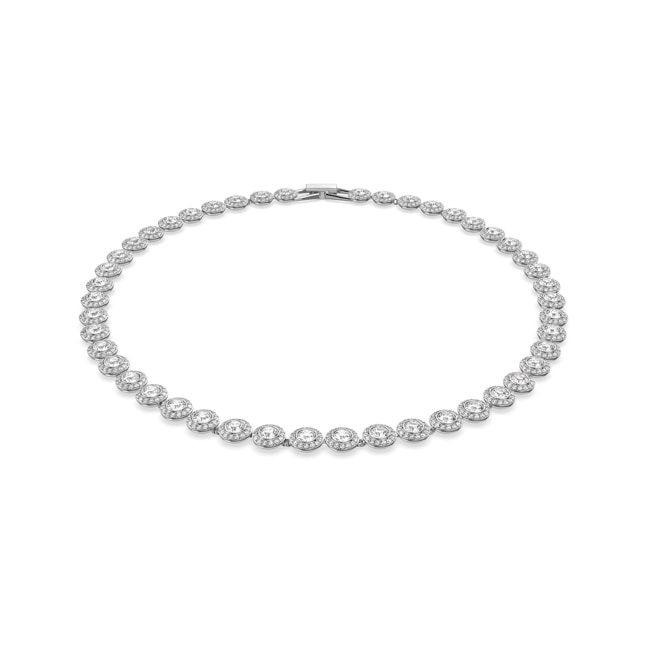 Swarovski Angelic necklace, Round cut, White, Rhodium plated - 5117703