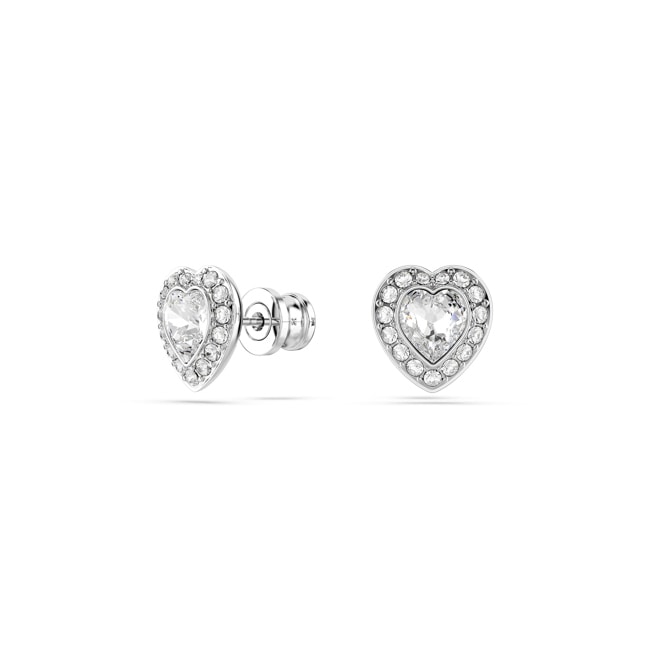 Swarovski Angelic Stud Earrings Heart White Rhodium plated - 5720859