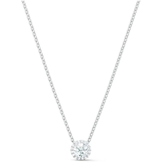 Swarovski Angelic Round necklace, white, rhodium plated - 5567931