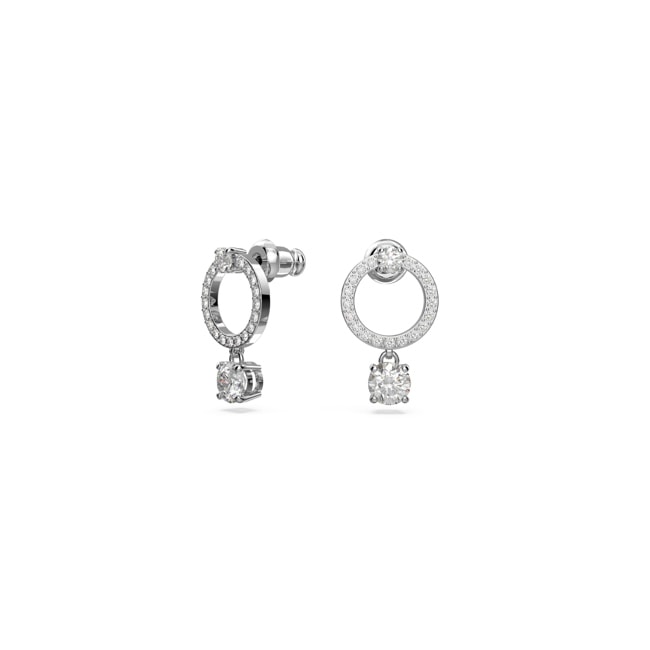 Swarovski Boucles d'oreilles Attract Circle, blanc, métal rhodié Swarovski Boucles d'oreilles Attract Circle, blanc, métal rhodié - 5563278
